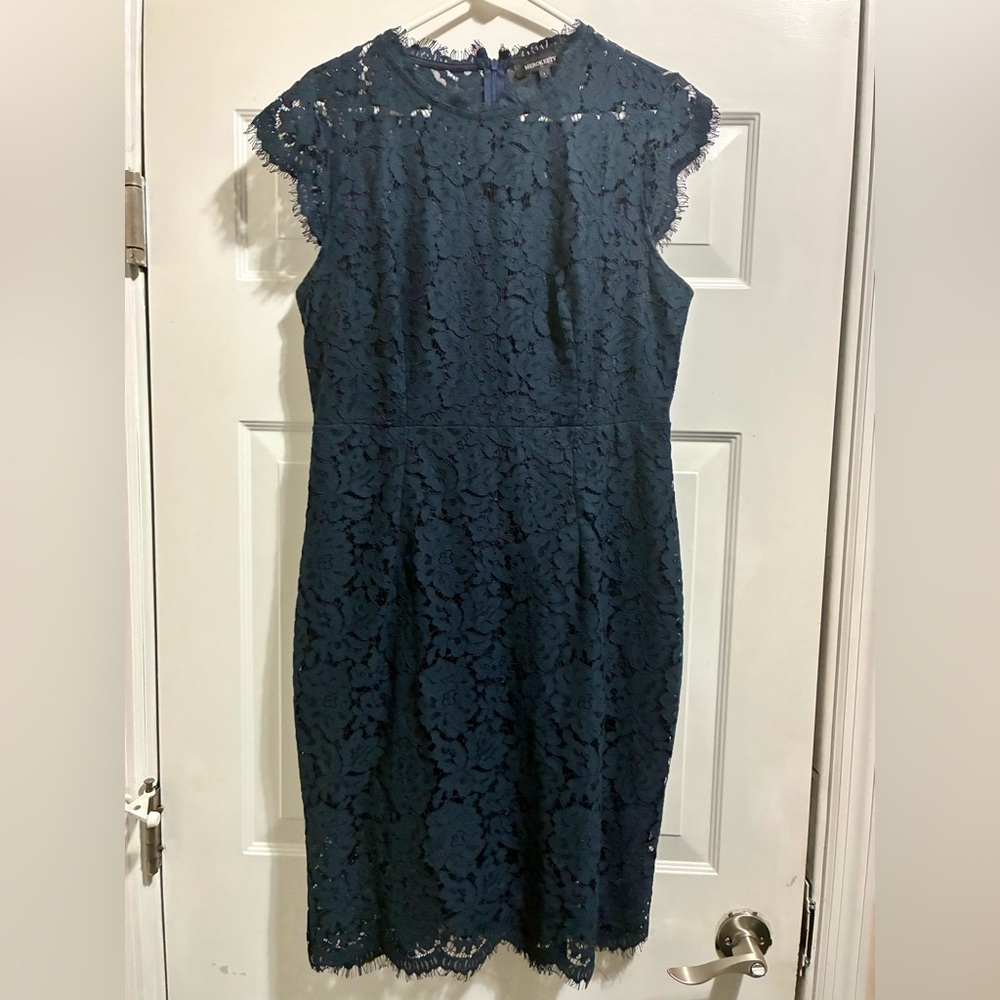 Navy Elegant Lace Dress size L
